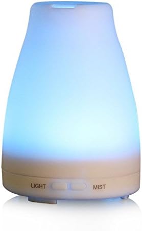 Homeful Aromatherapy Essential Oil Diffuser 120ml Portable Ultrasonic Cool Mist Aroma Humidifier with 7 Color LED Lights Changing and Waterless Auto Shut-off Function for Home Office Babyroom