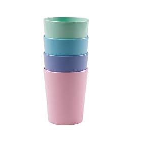 Ciroa Miniamo Pastels Set of 4 Assorted Coloured Melamine Tumblers in a Acetate Pack