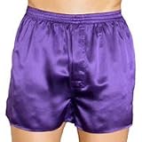  : Intimo Men's Classic Silk Boxers, Amethyst, Small