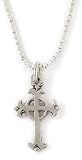Sterling Silver Small Celtic Cross Pendant by Bob Siemon, 18