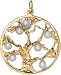 Tree of Life in Open Circle, 14K Gold Charm