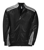 District Threads - Track Jacket with Piping Black/Charcoal/White-M