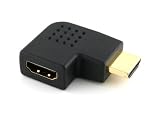 Cablesson® Vertical Flat Left 270 Degree HDMI Adapter - Black