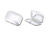 Slim Oblong Handbag Mirror Compact with One Regular Mirror and One Magnifying Mirror - Ideal Ladies Birthday Gift, 18th or 21st Birthday Gift, Anniversary Gift, Bridesmaid Present. Free Gift Card/Message Service. P&P Only £2 - Sent Same Day.