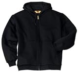 NEW CornerStone - Heavyweight Full Zip Hooded Sweatshirt with Thermal Lining Black-2XL