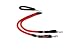 EZ Steps Low Impact Shock Absorbing Coupler Leash for Walking Two Dog up to 200 lbs. Combined Weight, Red