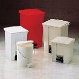 Rubbermaid-White Fire Safe Plastic Step On Receptacle 18 Gallon (6145WH)