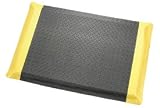 Diamond Plate Ergonomic Mat 9/16Thick 36Wide Black/Yellow Border Up To 75ft