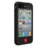 Black Apple iPhone 4 4S SwitchEasy Style Soft Silicone Case Cover Free Front and Back Film Protectors Headph
