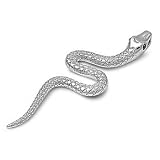 Sterling Silver Designer Inspired Snake Pendant