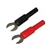 Cal Test Electronics CT2661 Digital Multimeter Probe Spade Lug Adapter, 36 Amp, Black and Red Pair
