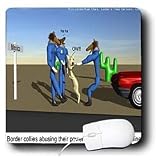 Londons Times Funny Dogs Cartoons - Exploited Abused Canine Immigrants - Mouse Pads