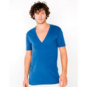 American Apparel Unisex Short-Sleeve Deep V-Neck T-Shirt 6456