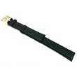 Black Leather Watch Band Long Wrist Strap 20mm New