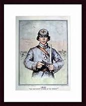 1 Confederate 10 Yankees, Art Poster by David Silvette, with Wood Frame, poster size: 14" x 18"