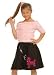Girl's Sock Hop Top Pink Blouse Child