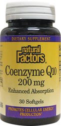 Natural Factors Coenzyme Q10 200mg Softgels, 30-Count