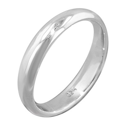 Sterling Silver 4mm Wedding Band