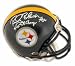 Rocky Bleier Autographed Pittsburgh Steelers Mini Football Helmet Inscribed with 
