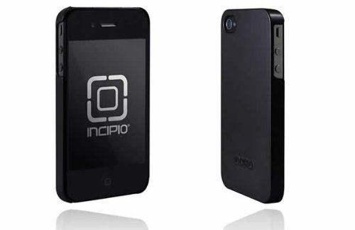 Incipio iPhone 4/4S feather Ultralight Hard Shell Case - 1 Pack - Carrying Case - Retail Packaging - Pearl Metallic Black