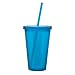 Simple Green Solutions - Acrylic Double Wall Cup for Cold Drinks, Reusable Cups with Lids and Straws, Insulated Plastic Tumblers with Lids and Straw, Acrylic Tumblers, 16 oz Capacity, Aqua