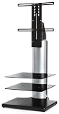 Origin II S2 Flat Panel TV Stand In Black and Silver