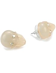 Tarina Tarantino "Classic" Nude Lucite Skull Post Earrings