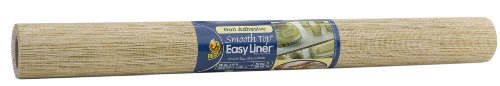 Duck 1100347 Smooth Top Easy Non-Adhesive Shelf Liner, 10-Square Feet 20-Inch Wide, Burlap Pattern