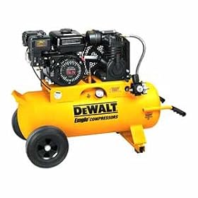 DEWALT D55276 Heavy-Duty 5.5 Horsepower 17 Gallon Wheeled Oiled Gas Single Hot Dog Compressor