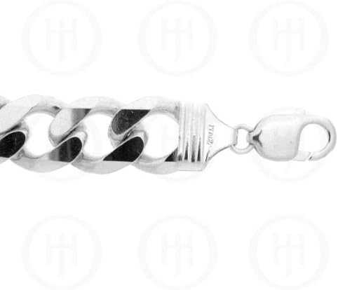Doma Jewellery MAS04063-10 Sterling Silver -Basic Chain Curb 13 -GD400 14mm 10 inches