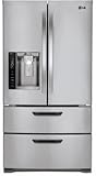 LG LMX25986ST 24.7 Cu Ft Stainless Steel Bottom Freezer Refrigerator