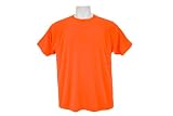 3A Safety SME-AT1900-S ANSI Certified Performance Crew Neck T-Shirt, Orange, Small