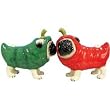 Chili Pepper Pug Puppy Salt & Pepper Shaker S/p Set