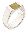 Serpentine ring, 'Andes Jungle' 8 (US Ring Size)