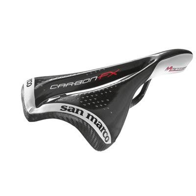 Selle San Marco Mantra Carbon FX Road/Triathlon/MTB Bicycle Saddle – White/Black – 485W003