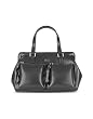 Pierre Cardin Black Genuine Leather Doctor-style Handbag