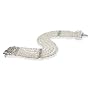 Elegant Five Strand Pearl Bracelet with CZ Clasp
