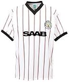 Score Draw Official Retro Manchester City 1982 Away Men’s Retro Football Shirt – White, X-Large