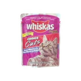 Whiskas Cat Food, Choice Cuts with Ocean Whitefish & Tuna in Sauce, 3 oz (Pack of 24)