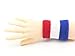 Oidon Sweatband Large Set 1 Headband + 2 Wristband Red White Blue