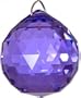 CRYSTAL - FACETED SPHERE 30MM PURPLE