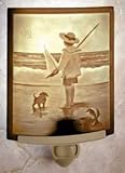 At The SeaShore Porcelain Lithophane Night Light