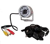 30LED 30 LED Weatheproof Night Vision Home Office Wired Colour CCTV IR Security Camera with UK power adaptor