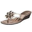 AK Anne Klein Women's Mackenzie Thong Sandal, Taupe Synthetic