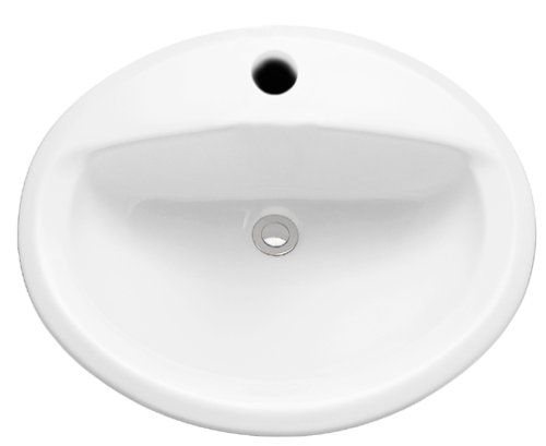 American Standard 0476.028.020 White Aqualyn bathroom lavatory oval countertop sink, 4cc