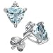 14kt. White Gold, Aquamarine Fashion Earrings with Diamond Accents