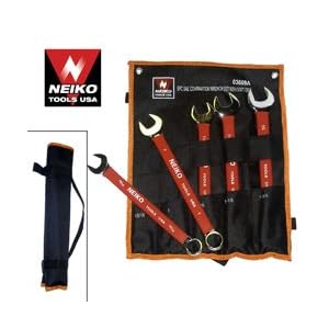 Neiko Tools USA 5 pc Soft Grip Combination Wrench Set, 3 16 1-1 4 SAE by Neiko Tools