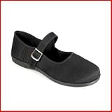 Punk Shoes Womens Black Canvas Mary Jane Shoes