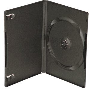 DVD CD Cases 14MM Single Black - 100 Empty cases