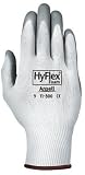 ANSELL 11-800-10 HYFLEX FOAM GLOVES - WHITE/GRAY(PACK OF 12)